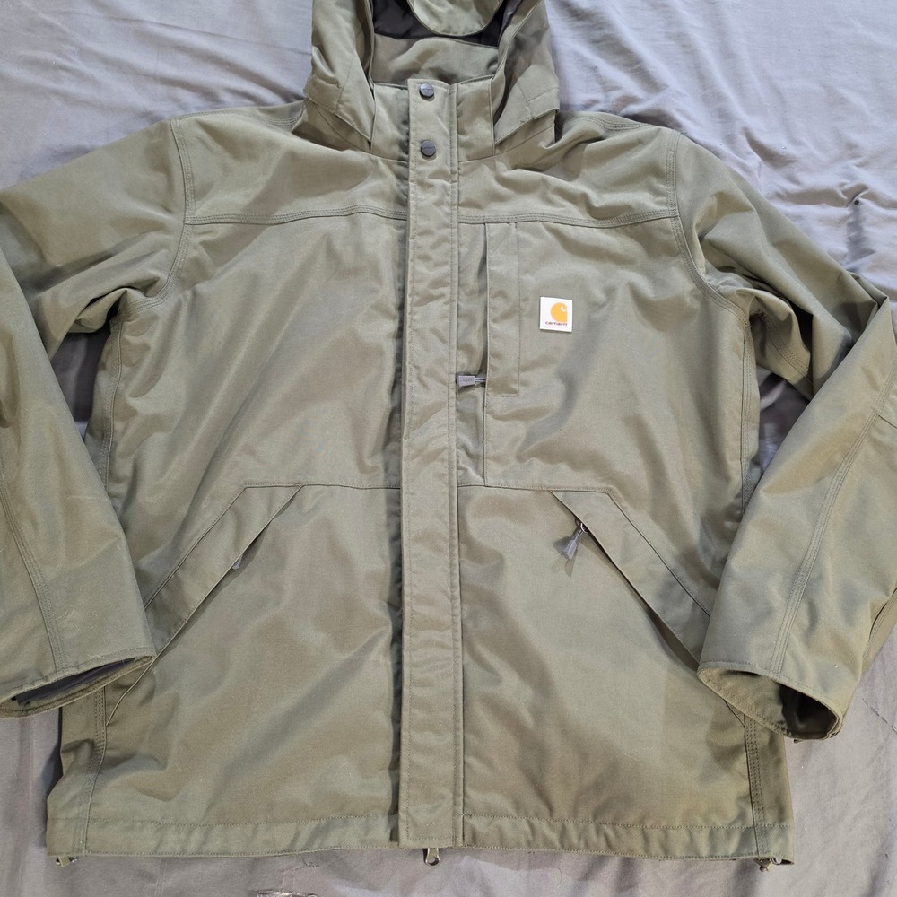 Carhartt Storm Defender Loose Fit Jacket Moss Green OJ4670-M Mens Large Regular
